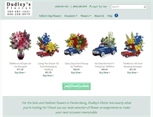 Tablet Screenshot of dudleysflorist.com